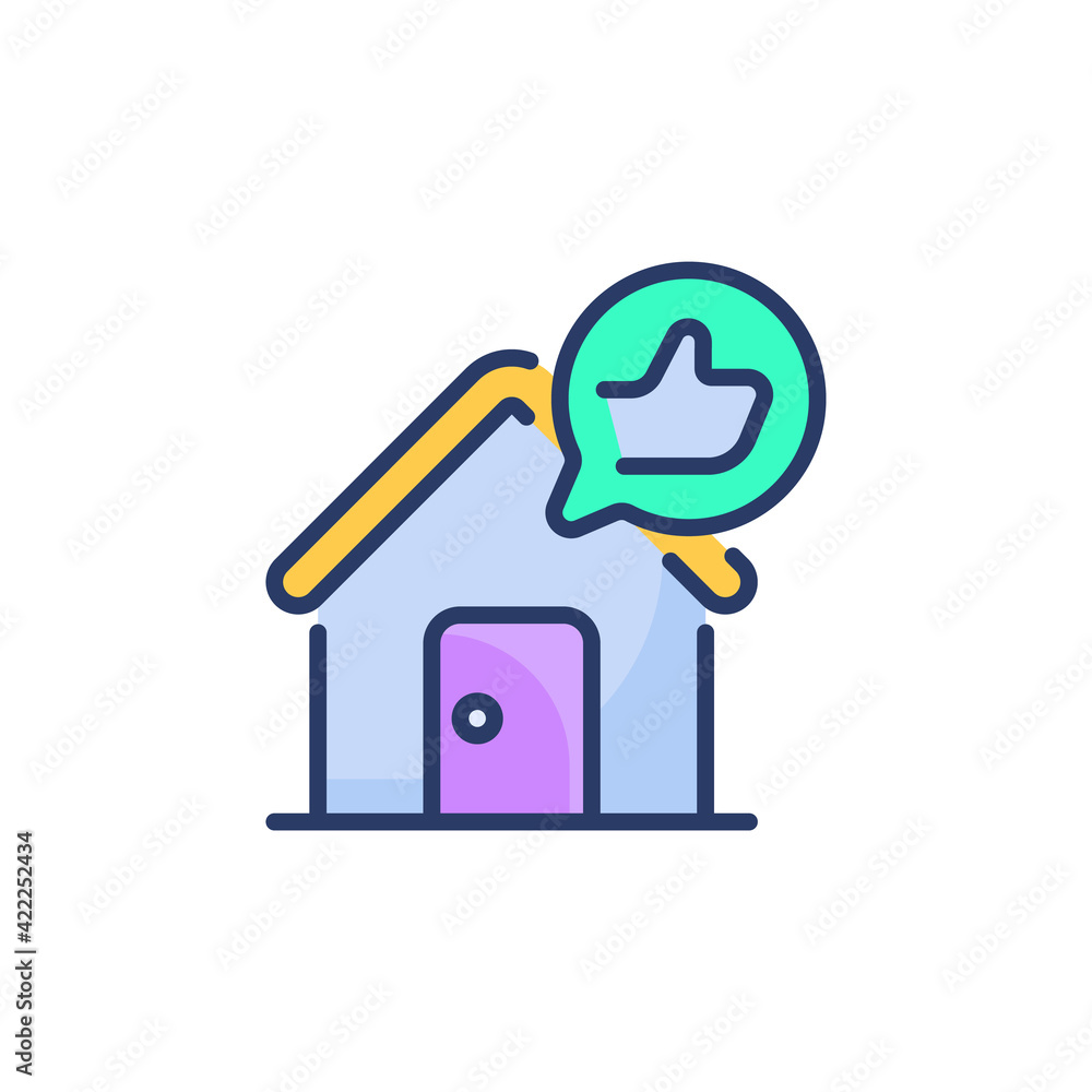 Fototapeta premium Real Estate Feedback icon in vector. Logotype