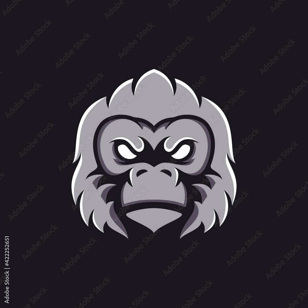 Gorilla Mascot Vector Logo Design