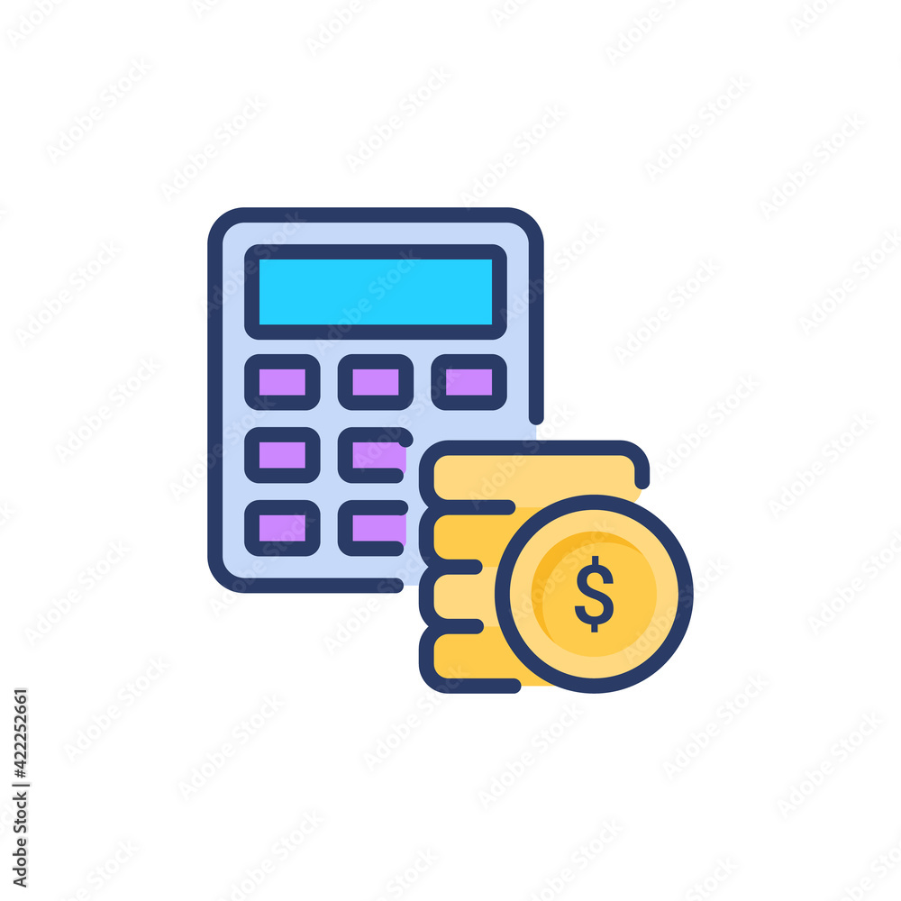 Budget icon in vector. Logotype
