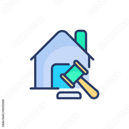 Real Estate Law icon in vector. Logotype