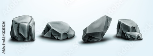 Mountain rocks, stones, boulders natural elements