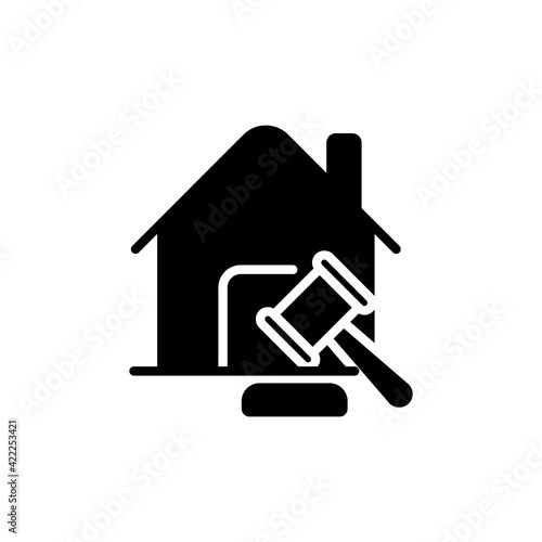 Real Estate Law icon in vector. Logotype