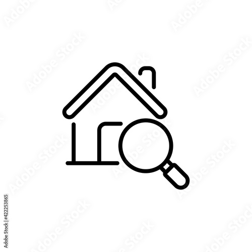 Search Home icon in vector. Logotype