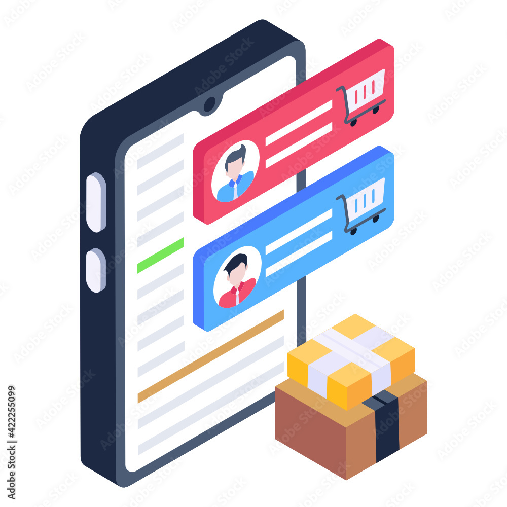Mobile support chat isometric icon
Mobile support chat isometric icon