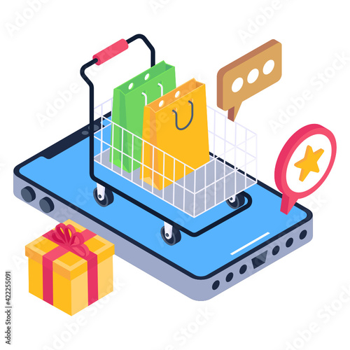 
Checkout your order, isometric icon download

