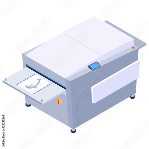  Ctp plate processor machine isometric trendy icon