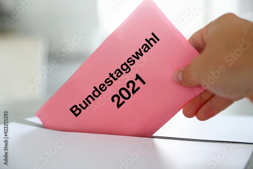 Stimmzettel zur Bundestagswahl 2021 in Deutschland