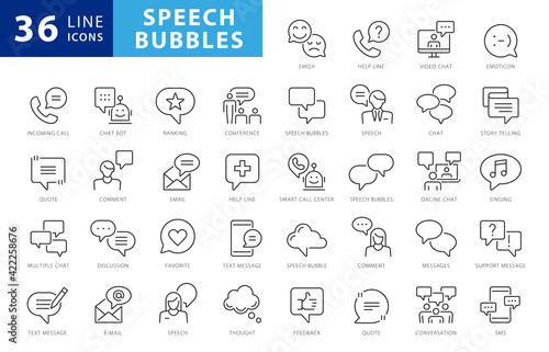 Approved, Checkmark box and Social media message. Chat and quote line icons. Chat speech bubble, Tick or check mark, Comment quote icons. Think, approved talk, speech bubble. Vector