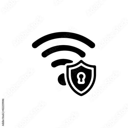 Wifi Security icon in vector. Logotype