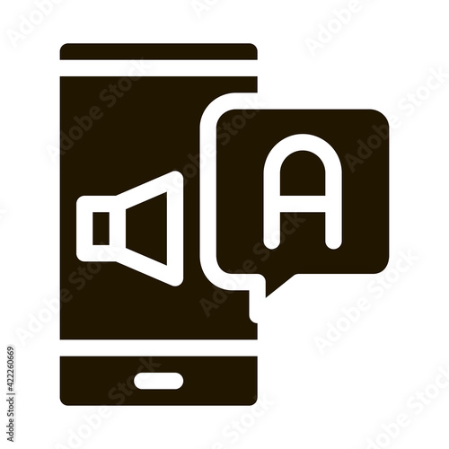 Smartphone Translator App Icon Vector