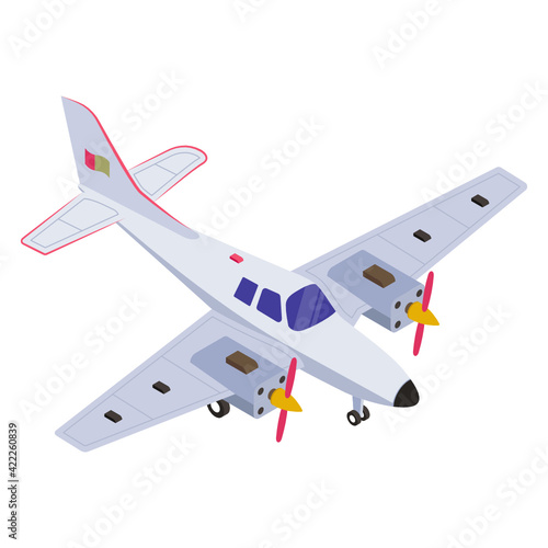 
An army jet icon isometric design


