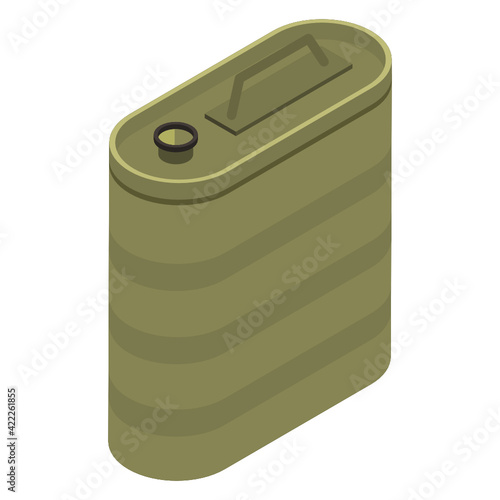 
An icon of fuel canister in modern isometric design 

