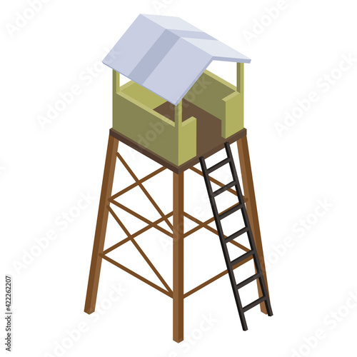 
A watchtower icon in isometric design 

 photo