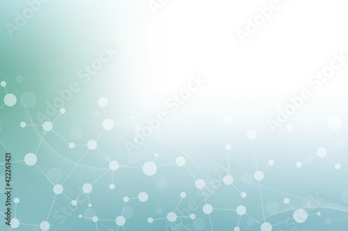 Technology structure molecular connect elements. Connection with hexagons elements. Vector illustration