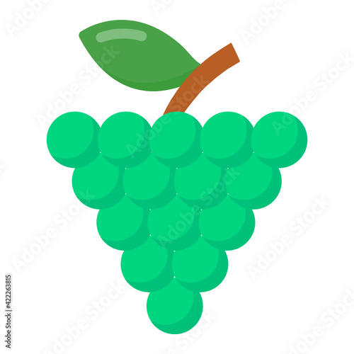 
Bunch of grapes icon in flat vector editable design  

