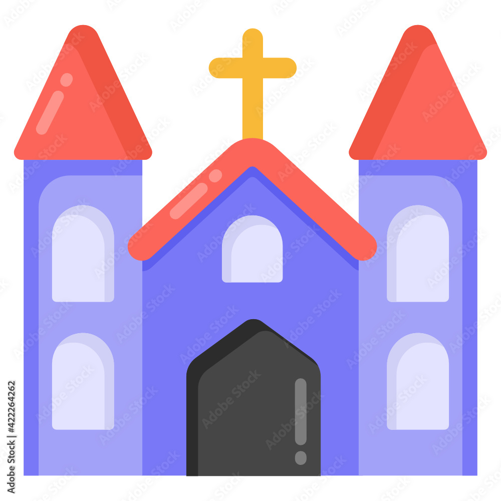 Flat editable trendy icon of church, place of worship
Flat editable trendy icon of church, place of worship