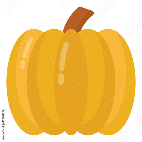 
Pumpkin flat modern icon, organic and healthy food 

