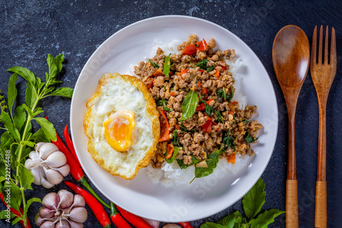 Original recipe Pad Krapao with Minced Pork.