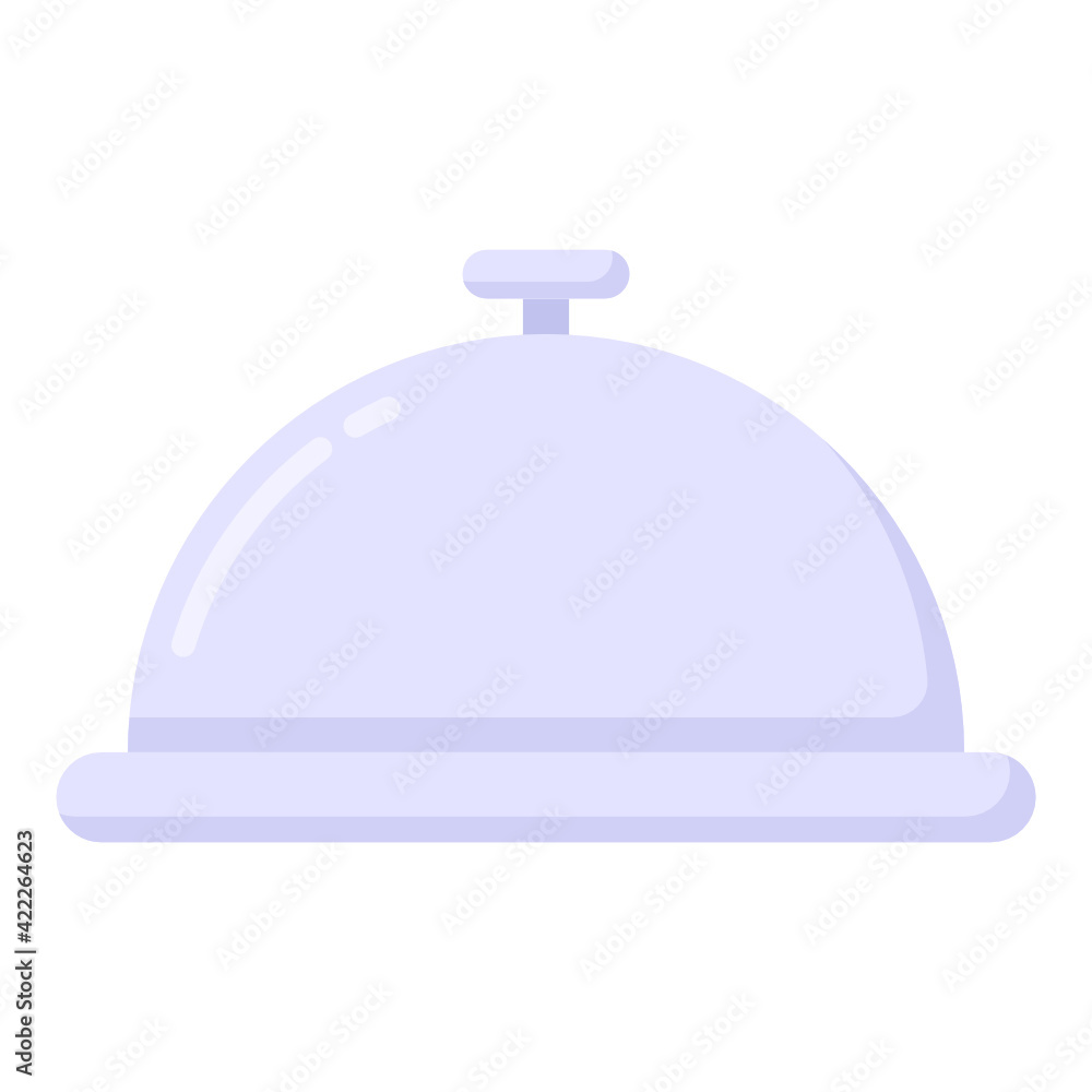 Cloche, flat icon design
Cloche, flat icon design