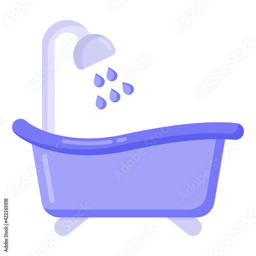 
Bathtub design icon, bathing and spa

