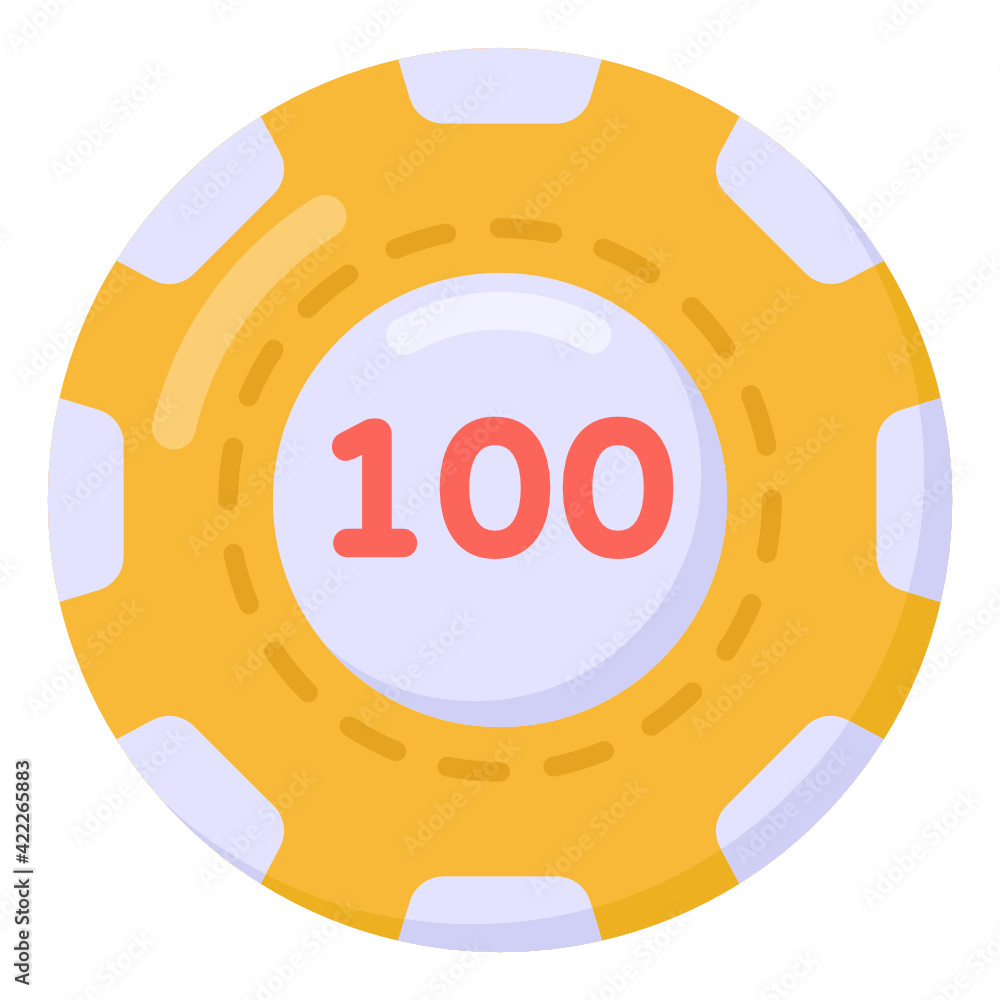 Fototapeta premium A spin wheel icon in flat design