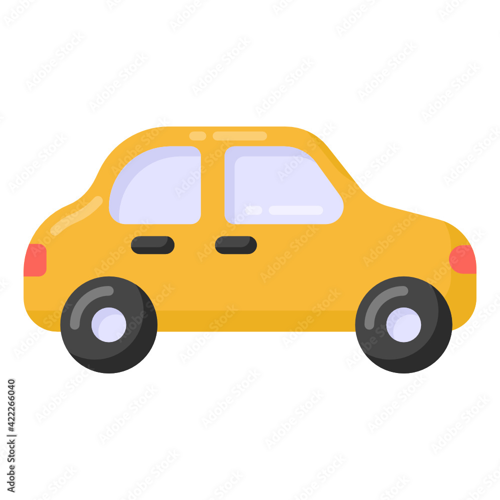
Taxi  or a cab icon, flat design 

