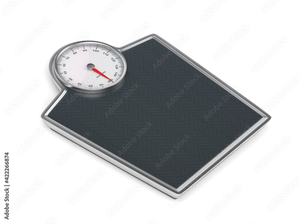 Mechanical weighing scale on white background Mechanical weighing scale on white background