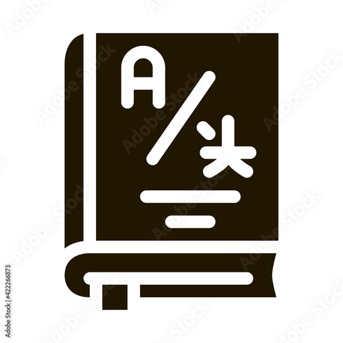 Dictionary Or Education Book Icon Vector