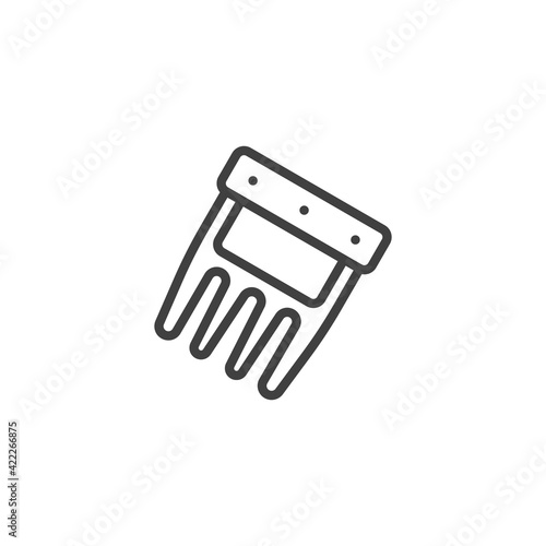 BBQ meat claws line icon