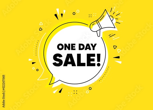 One day Sale. Special offer price sign. Vector