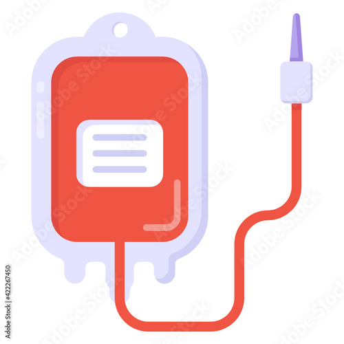 
Transfuse in flat editable vector, donation of blood 

