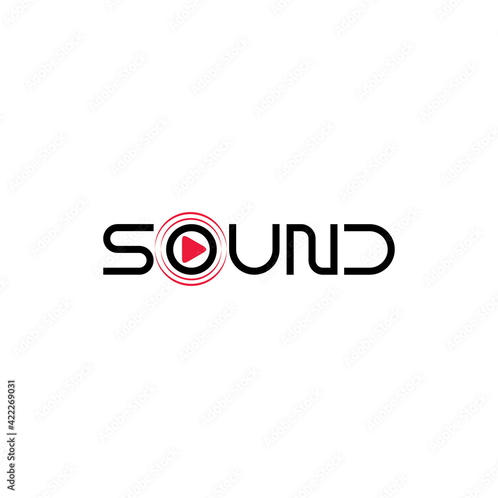 SOUND letter with Speaker logo design vector