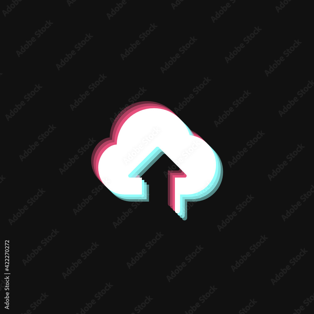 Upload Cloud - 3D Effect Upload Cloud - 3D Effect