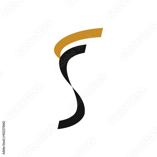 Initial letter sf logo or fs logo vector design template