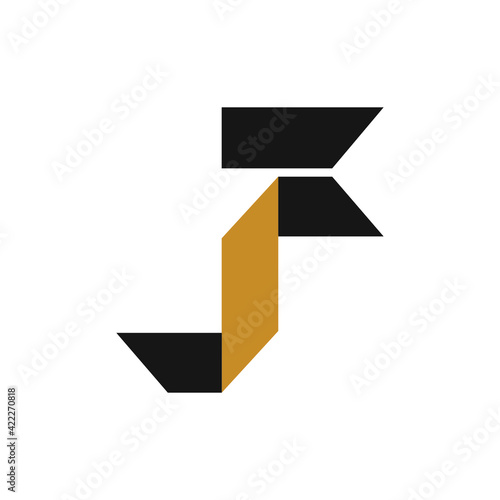 Initial letter sf logo or fs logo vector design template