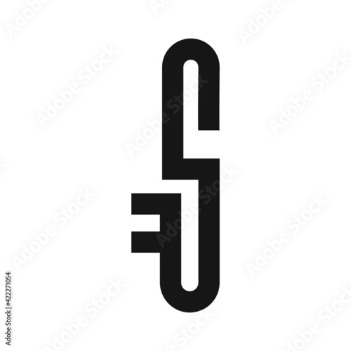 Initial sf letter logo vector template design. Linked letter fs logo design. Simple sf vector template.