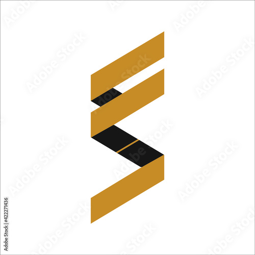 Initial sf letter logo vector template design. Linked letter fs logo design. Simple sf vector template.