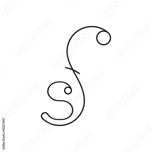 Initial sf letter logo vector template design. Linked letter fs logo design. Simple sf vector template.
