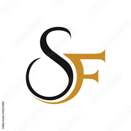 Initial sf letter logo vector template design. Creative abstract letter fs logo design. Linked letter fs logo design.