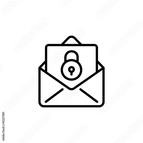 Encrypted Email icon in vector. Logotype
