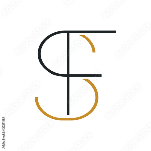 Initial sf letter logo vector template design. Creative abstract letter fs logo design. Linked letter fs logo design.
