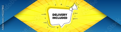 Delivery included. Free shipping sign. Vector