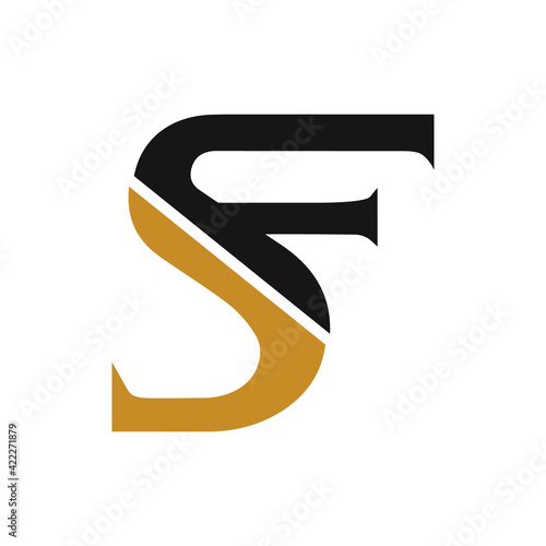 Initial sf letter logo vector template design. Creative abstract letter fs logo design. Linked letter fs logo design.