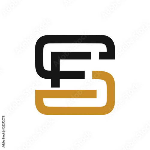 Initial sf letter logo vector template design. Creative abstract letter fs logo design. Linked letter fs logo design.