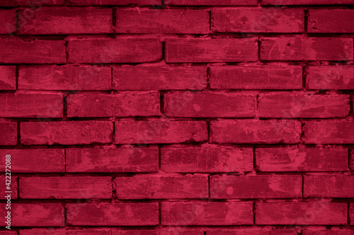 red brick wall with visible details. background