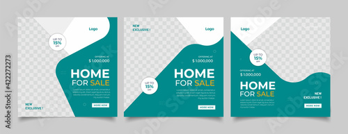 Real estate instagram social media post web banner