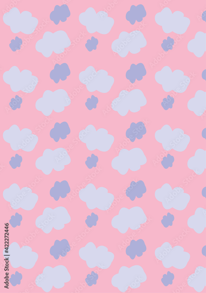 Pink sky with grey clouds ideal as children background Pink sky with grey clouds ideal as children background