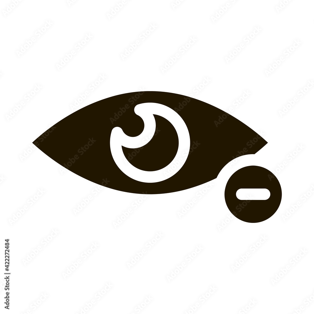 Diopter Myopia Eye Vision Icon Vector Diopter Myopia Eye Vision Icon Vector