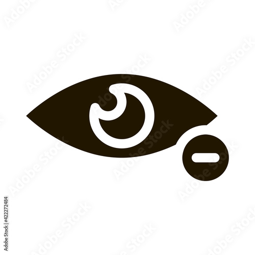 Diopter Myopia Eye Vision Icon Vector