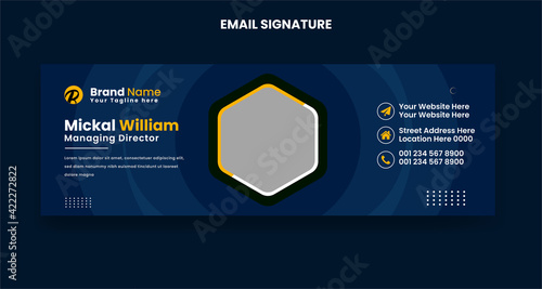 Elegant Corporate Minimal email signature Flat Mail template or email footer and personal Business Mobile Corporate EMAIL signature design